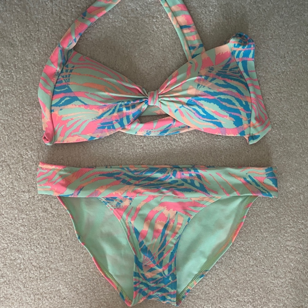 Palm print bikini